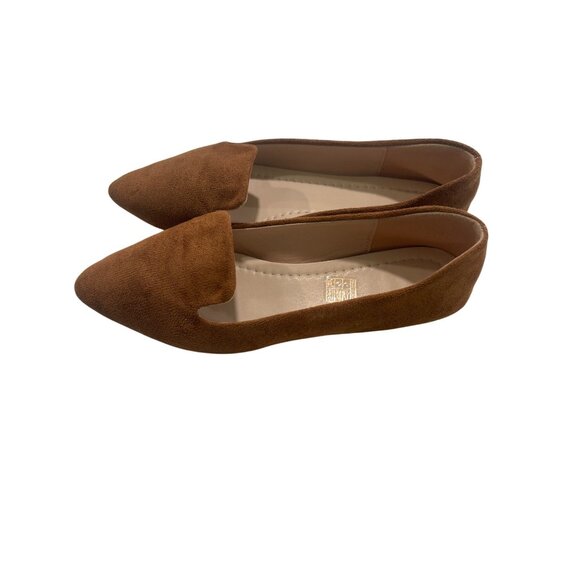 Brown Pointed Toe Slip-On Flats Size 40 - Picture 3 of 5